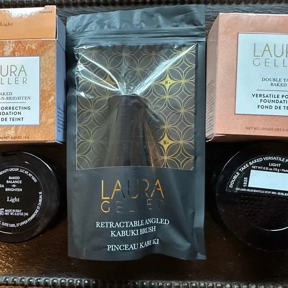 Laura Geller NEW Retractable Angled Kabuki Brush/Color Correcting Foundations(2) - Picture 6 of 9